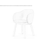 Upholstered wooden chair with armrests Smithers