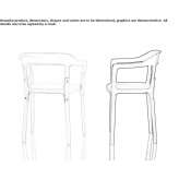 Beech chair with armrests Hurdal