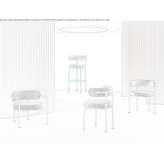 Fabric upholstered chair with open backrest Fyffe