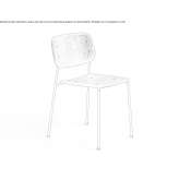 Stackable chair made of steel and wood Neaua