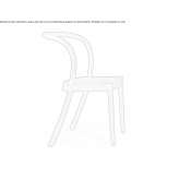 A stackable chair made of aluminum and wood Feurs