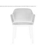 Chair upholstered in fabric with armrests Nallihan
