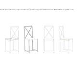 Metal chair with open backrest Genay