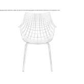 Polycarbonate chair with steel legs Abda