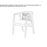 Solid wood chair with armrests Goiania