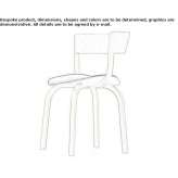 Wooden chair with armrests and integrated cushion Arinthod