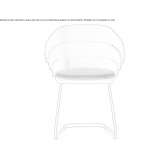 Polyurethane chair on supports, stackable Thal