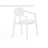 Solid wood chair with integrated cushion Tulum