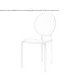 Wooden chair with open backrest Alessano