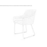 Upholstered chair with armrests and fabric base Velines