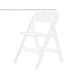 Folding walnut chair Byczyna