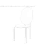 Leather chair with high backrest Alessano