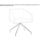 Swivel chair on trestles with a 4-star base Tapo