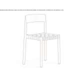 Stackable ash chair with woven seat Smerillo