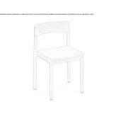 Stackable ash chair Smerillo