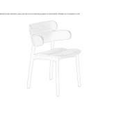 Chair upholstered in fabric with armrests Destrnik