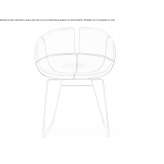 A chair upholstered in leather in the shape of a sled Clingen