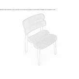 Upholstered chair with wooden base Destrnik