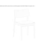 Stackable wooden dining chair Eruh