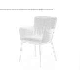 Chair upholstered in fabric with armrests Racu