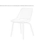 Chair with integrated cushion Jacana