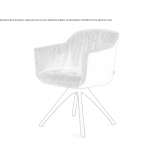 A trestle chair with armrests Racu