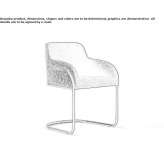 Fabric chair on supports Horsford
