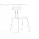 Stackable plywood chair Baune
