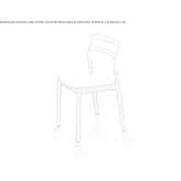 Solid wood chair that can be stacked Wroxall