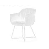 Chair upholstered in fabric with armrests Racu