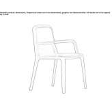 Upholstered wooden restaurant chair with armrests Cacique