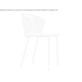 Stackable chair made of steel and wood Cezac