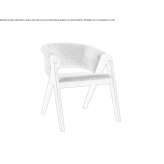 Upholstered beech chair with armrests Tacony
