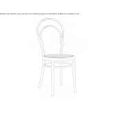 Chair made of beech and woven cane Saylla
