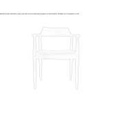 Beech chair with armrests Tacony