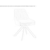 Leather trestle chair Cabras