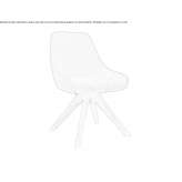 Fabric chair on trestles Cabras