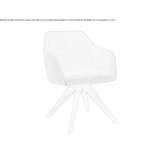 Fabric chair on trestles with armrests Cabras