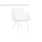 Fabric chair with armrests Cabras