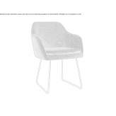 Fabric chair based on a sleigh with armrests Cabras