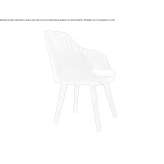 Leather chair with armrests Cabras