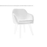 Fabric chair with armrests Cabras