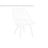 Fabric chair Lussac