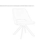 Fabric chair on trestles Lussac