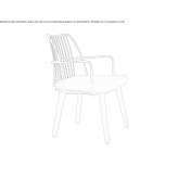 Chair with metal backrest and oak base Evjen