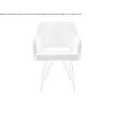 Fabric chair with armrests Lussac