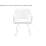 Fabric chair based on a sleigh with armrests Lussac