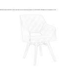 Leather chair with armrests Bannio