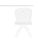 Upholstered fabric trestle chair Sobreira