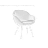 Chair upholstered in fabric with armrests Attalens